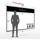 Beamer-Leinwand ESMART Professional MIMOTO 120 Zoll, 266 x 149 cm, Format 16:9, Motorleinwand
